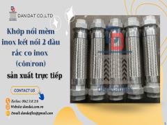 Khớp nối mềm inox 2 đầu rắc co inox 304 model DD-S222
