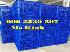 Sóng nhựa, rổ nhựa công nghiệp có 8 bánh xe đựng hàng - 096 3839 597 Ms Kính