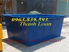 Thùng nhựa 2000L chữ nhật nuôi cá Koi, thùng nhựa công nghiệp 2000lit mới / 0963.839.593 Ms.Loan