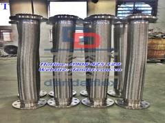 Khớp nối mềm inox,ống mềm inox bọc lò xo,khớp nối mềm cho máy phát điện,khớp nối inox chông rung chịu nhiệt