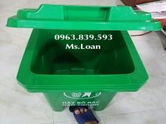 Thùng rác 60L đạp chân đựng rác ngoài trời / 0963 839 593 Ms.LOAN