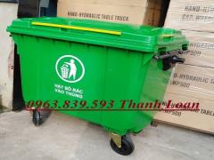 Thùng rác 660L hdpe, thùng rác công cộng 660L, xe thu gom rác 660L