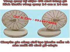 Vòng quay may mắn để bàn bằng gỗ-thuận tiện mang đi