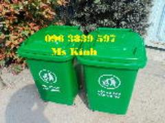 Thùng rác nhựa 60 lít, thùng rác gia đình 60 lít nắp kín có bánh xe - 096 3839 597 Ms Kính