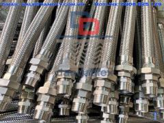 Khớp nối mềm inox,ống mềm inox bọc lò xo,khớp nối mềm cho máy phát điện,khớp nối inox chông rung chịu nhiệt