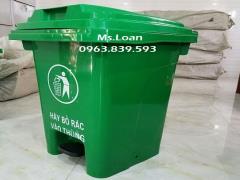 Thùng rác 60L đạp chân đựng rác ngoài trời / 0963 839 593 Ms.LOAN