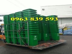 Bán thùng rác 120 lít hdpe đựng rác ngoài trời./ 0963.839.593 Ms.Loan