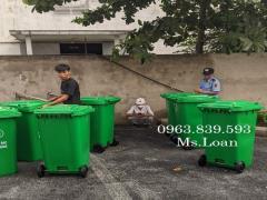 Thùng rác đô thị 240lit nắp kín - thùng rác công nghiệp 240L / 0963 839 593 Ms.Loan