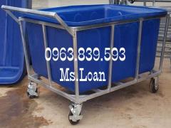 Thùng nhựa 2000L chữ nhật nuôi cá Koi, thùng nhựa công nghiệp 2000lit mới / 0963.839.593 Ms.Loan