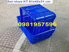 Sọt nhựa, sóng nhựa hở, rổ nhựa công nghiệp, nhựa nguyên sinh, sọt nhựa cao 31